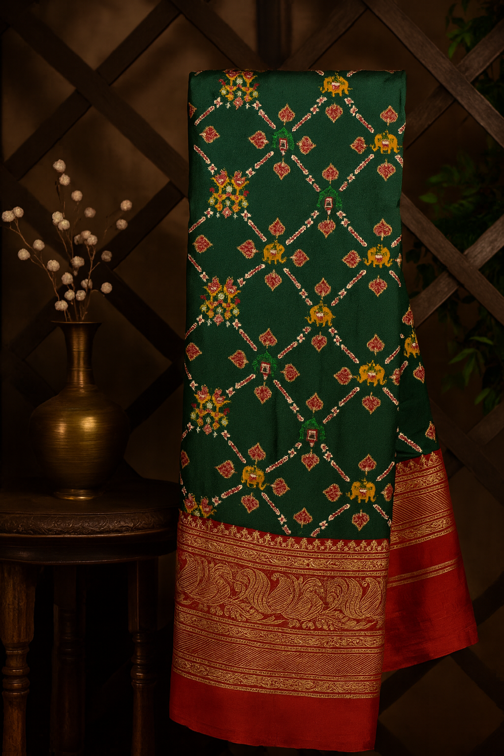 Kalamkari dola silk