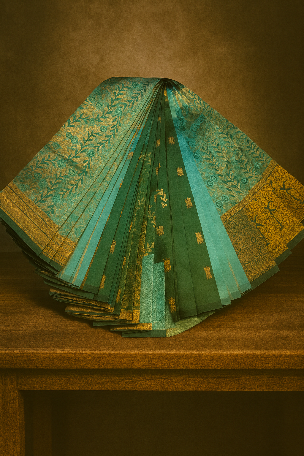 Kubera silk with golden zari 5 rs.849