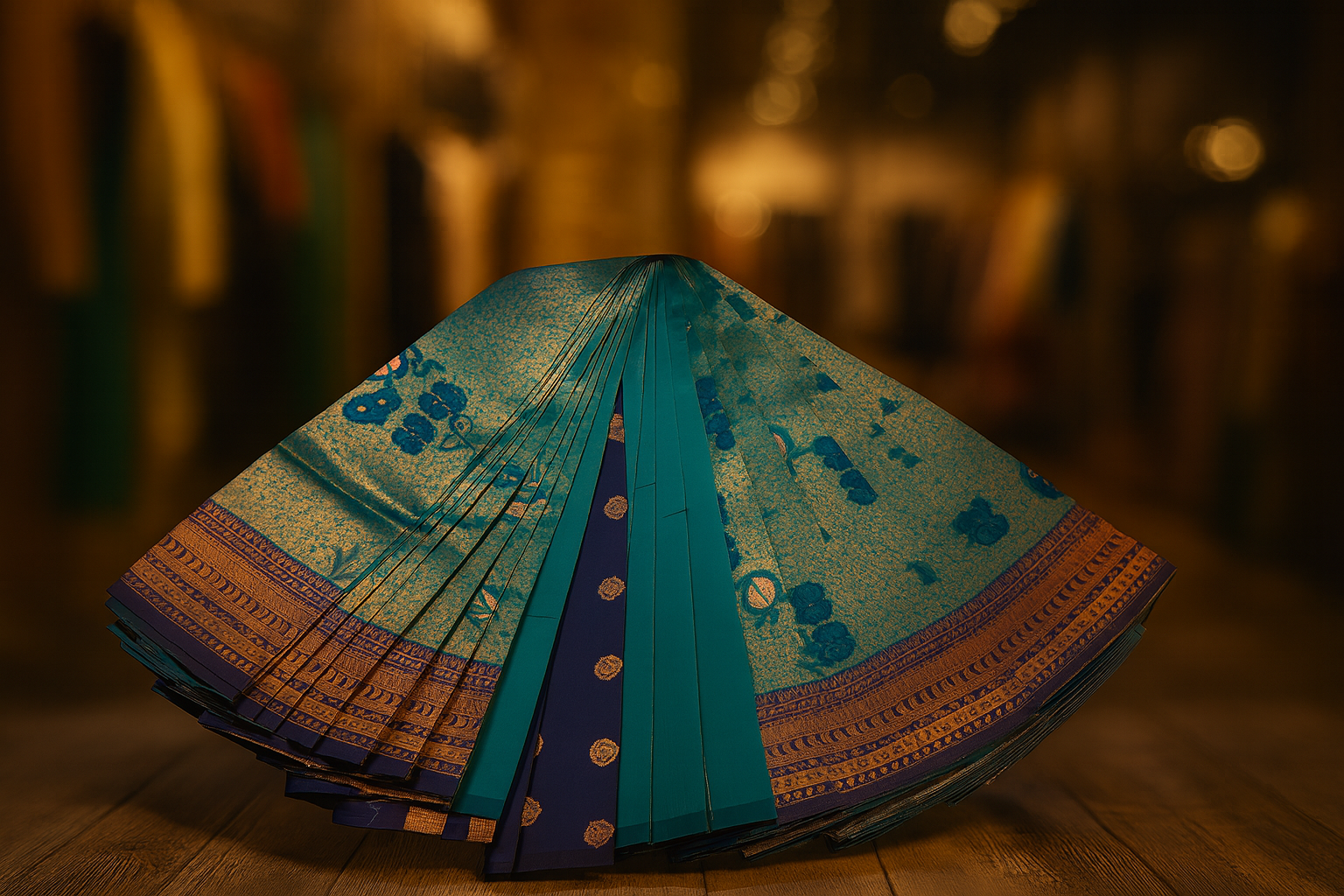 Kubera silk with golden zari 5 rs.849